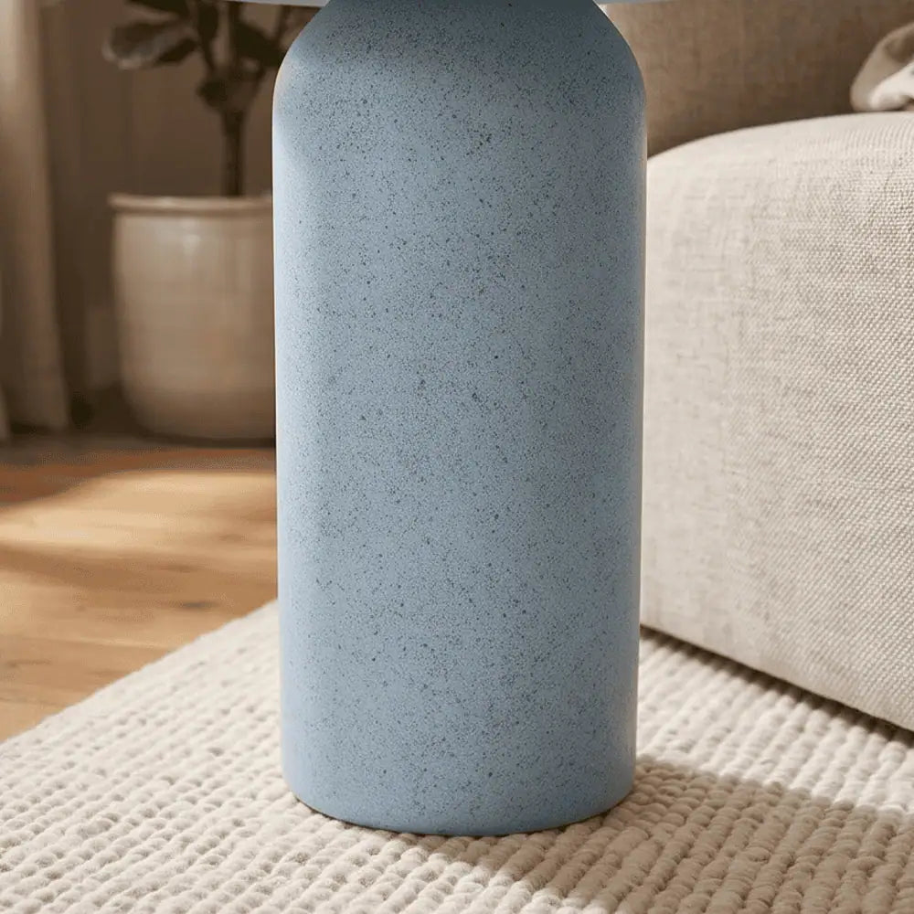Oslo Round Side Table in Sky Blue