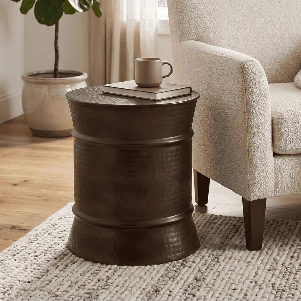 Marrakesh Hammered Aluminium Side Table