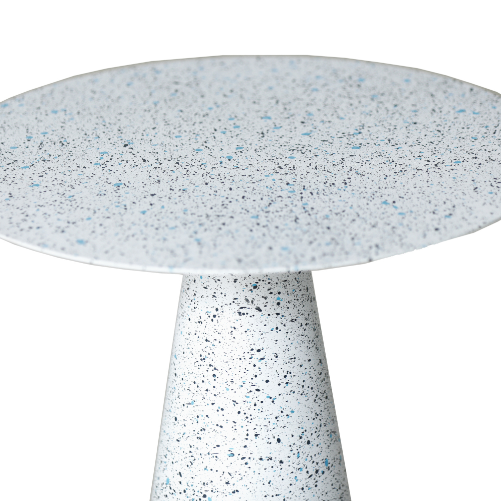 Pedestal Side Table with Sculptural Base