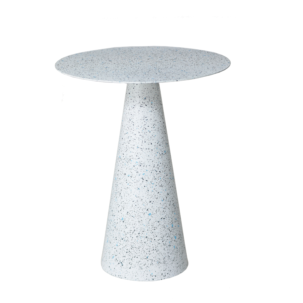 Pedestal Side Table with Sculptural Base