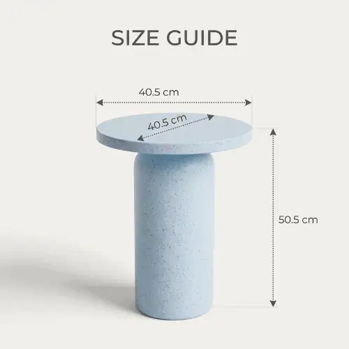 Oslo Round Side Table in Sky Blue