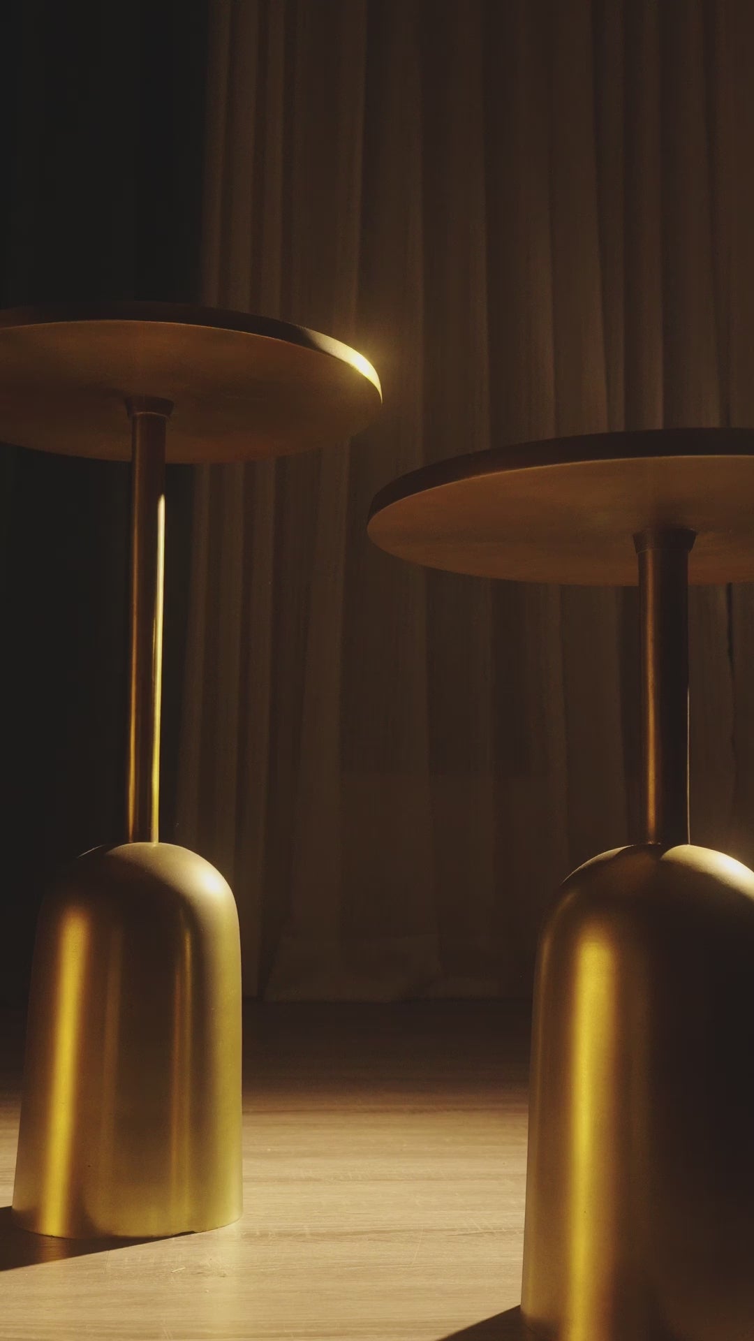 Cherish Side Table Set of 2 Antique Gold