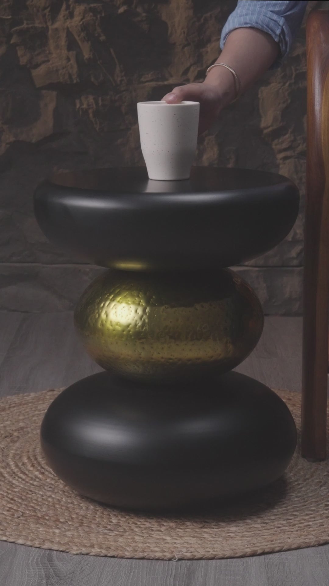Golden Circle Table Black